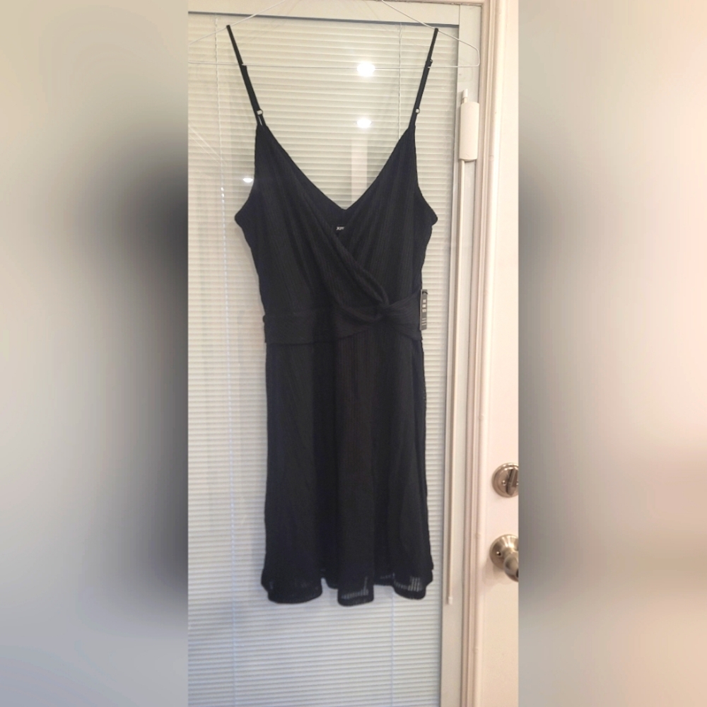 NWT Black Faux Wrap Express Dress Medium